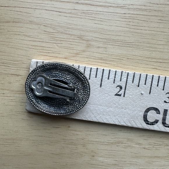 Art Deco Style Necklace w Matching Earrings Black Glass Rhinestone Silver Plated - Picture 11 of 12